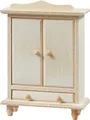 Produktbild: Hobbyfun Miniatur Kleiderschrank 1:12 Scale Beige Holz Traditionell/Rustikal