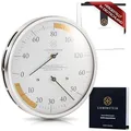 Produktbild: Liebenstein® Sauna Thermometer Hygrometer - Made in Germany - Hochpräzise Messung der Temperatur und Luftfeuchtigkeit in der Sauna – Sauna Zubehör zwei Funktionen in einem