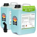 Produktbild: Flotex® Scheibenfrostschutz Konzentrat 2 x 5L – Hocheffektiver Scheibenwasser Frostschutz bis -30°C – Absolut rein & schlierenfrei - Sofort mischbereit – Angenehmer Citrusduft