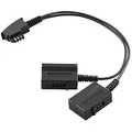 Produktbild: BestPlug 20cm Y Telefon-Kabel Adapter Verteiler Splitter Weiche universal, 1 Eingang: TAE-F Stecker männlich auf 2 Ausgänge: TAE-F Buchse Kupplung weiblich, Schwarz