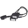 Produktbild: Y Kabel Adapter Verteiler für Telefon 1x TAEF Stecker IN auf 2x TAE-F Buchse OUT