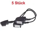 Produktbild: Y Kabel Adapter Verteiler für Telefon 1x TAEF Stecker IN auf 2x TAE-F Buchse OUT