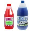 Produktbild: Sanitärflüssigkeit SET Chemietoilette Wasser 1L + Abwasser 2L Konzentrat