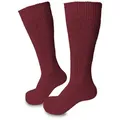 Produktbild: Steigenhöfer Manufaktur Trachtensocken für Herren und Damen – Socken mit Zopfmuster und Edelweißanstecker Oktoberfest Strümpfe aus Baumwolle für Männer & Frauen rot 47-48