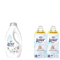 Produktbild: 3tlg. Lenor Weichspüler Sensitiv + Waschmittel flüssig Baumwollblüte 138 WL