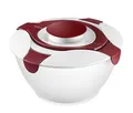 Produktbild: Westmark Salatbutler/-schüssel mit Tragegriffen und Dressing-Behälter, Fassungsvermögen: 6,5 Liter, Kunststoff, Praktika, Transparent/Weiß/Rot, 2422227R
