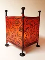 Produktbild: Marrakesch Orient & Mediterran Interior Teelichthalter Orient Windlicht Budur Orange (1 St), Handarbeit