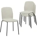 Produktbild: Albatros Esszimmerstühle 4er Set ENNA, beige - stapelbar, bequemer Polsterstuhl - Eleganter Küchenstuhl, Stuhl Esszimmer oder Esstisch Stuhl