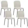 Produktbild: Albatros Esszimmerstühle 4er Set ENNA, beige - stapelbar, bequemer Polsterstuhl - Eleganter Küchenstuhl, Stuhl Esszimmer oder Esstisch Stuhl, Konferenzstuhl , Stückzahl:4, Farbe:Beige