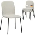 Produktbild: Esszimmerstühle 4er Set enna, beige - stapelbar, bequemer Polsterstuhl - Eleganter Küchenstuhl, Stuhl Esszimmer oder Esstisch Stuhl, Konferenzstuhl ,