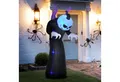 Produktbild: Outsunny LED-Dekofigur Gespenst mit Kürbiskopf, LED, Halloweendekoration, wasserdicht (Halloweendeko, 1 St., Aufblasbare Halloween-Dekoration), Schwarz 88 x 79 x 210 cm