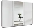 Produktbild: Wimex Schwebetürenschrank Bern (3 Türen, Einlegeböden, Kleiderstangen, Spiegel, 1-St., moderne Optik, Metallgriffleisten, mit Spiegel) 360x64x236cm weiß Spiegel