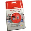 Produktbild: 4 Canon Tinten 6443B008 CLI-551XL Multipack KCMY + 50 Blatt 10x15
