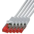 Produktbild: 5 x 0,75m CAT.5 Gigabit Patchkabel Netzwerkkabel grau LAN Netzwerk Kabel CAT5
