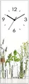 Produktbild: ARTLAND Wanddeko Wanduhr ohne Tickgeräusche Glas Funkuhr 20x60 cm Rechteckig Lautlos Kräuter Bilder Modern Landhaus H9KE