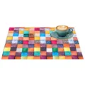 Produktbild: Platzset Tischset abwaschbar PVC Platzdeckchen rutschfest Tischuntersetzer Hitzebeständig Esstisch waschbar für drinnen & draußen Mosaik 35x50cm
