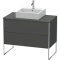 Produktbild: Duravit XSquare Waschtisch-Unterschrank XS492104949 100x53,8x54,8cm, 2 Auszüge, Graphit matt