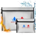 Produktbild: Feuerfeste Tasche Dokumententasche - 2 Set Feuersichere wasserdichte Tasche H...