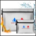 Produktbild: Feuerfeste Tasche 2er Set Silber für Dokumente und Wertsachen, grau