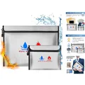 Produktbild: Feuerfeste Dokumententasche 2er Set für A4 32,5x21 cm Silber, , grau