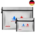 Produktbild: Feuerfeste Tasche Dokumententasche - 2 Set Feuersichere wasserdichte Tasche