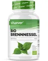 Produktbild: vit4ever Bio Brennnessel - 240 Kapseln - Hochdosiert mit 1000mg je Tagesportion - 10:1 Brennnessel Extrakt in zertifizierter Bio Qualität - Vegan