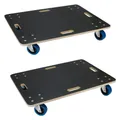 Produktbild: ECD Germany 2x Transportroller PP-Räder Rollbrett, 60x80 cm, bis 800 kg Siebdruckplatte, für Umzug Möbel-Transport