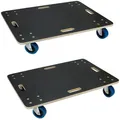Produktbild: ECD Germany 2er Set Transportroller 60x80 cm, bis 800 kg, Siebdruckplatte & PP-Räder, robuster Möbelroller Rollbrett Transporthilfe für Umzug &