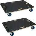 Produktbild: 2er Set Transportroller 60x80 cm, bis 800 kg Siebdruckplatte/PP-Räder, Transporthilfe für Umzug, Rollbrett Möbelroller Möbel-Transport Möbelhund