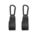 Produktbild: iZhuoKe Kinderwagen Haken[2 Stück],Taschenhalter Kinderwagen Leder Style,Klettverschluss Haken Kinderwagen Haken(Schwarz)