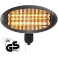 Produktbild: TROTEC Terassenheizstrahler Infrarot IR 2000 S – Heizleistung 650 W / 1300 W / 2000 W – Standgerät, Wandmontage, inkl. Fernbedienung