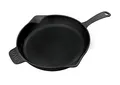 Produktbild: LAVA Cookware Gusseisen emailliert Grillpfanne mit Metallgriff, 2 Ausgiesser, rund, 28 cm, schwarz