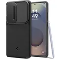 Produktbild: Spigen Optik Armor für Samsung Galaxy S25 Ultra Hülle mit [Objektivschutz], [Air Cushion Tech] und Anti-Rutsch Design –Schwarz