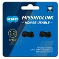 Produktbild: KMC Kettenschloss 12NR DLC 2-Sets schwarz 12-fach 2 Stück