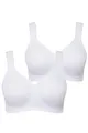 Produktbild: Ulla Popken Damen Mikrofaser-BH, 2er Pack Cup C-d BH, Schneeweiß, 110E EU