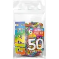 Produktbild: 50 Stück Active Filter Slim Aktivkohlefilter Ø 6 mm - Regenbogen