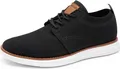 Produktbild: Bruno Marc Herren Sneaker Mesh Sneakers Oxfords Leichte Schuhe Atmungsaktives Obermaterial Memory Foam Insole Leichte Außensohle,Size 43,Schwarz,GRAND-01