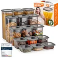 Produktbild: Viwares Vorratsdosen mit Deckel Luftdicht, 15er Vorratsbehälter Set BPA-Frei, Vorratsdose zur Müsli Mehl Aufbewahrung Küche, Praktische Organizer Küche, Frischhaltedosen für Lebensmittelaufbewahrung