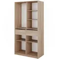 Produktbild: Vicco Kleiderschrank, Sonoma Eiche, Holzwerkstoff, 10 Fächer, 2 Schubladen, Rechteckig, 100x200x50 cm, Schlafzimmer, Kleiderschränke