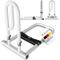 Produktbild: Juskys Aufstehhilfe Bett für Senioren - höhenverstellbar - Stahl - mit Gurten - Weiß