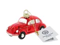 Produktbild: BRISA VW Collection - Volkswagen Käfer/Beetle Weihnachtsschmuck & Dekoration aus Glas in Geschenkbox (Maßstab 1:40, Rot)