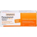 Produktbild: PARACETAMOL-ratiopharm 500 mg Tabletten 20 St.