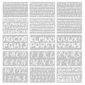 Produktbild: Buchstaben Schablone 15 Stück Buchstabenschablonen Alphabet Schablonen Schriftschablonen Buchstabenschablone Zahlen Schablonen