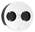 Produktbild: Bachmann TWIST 2 runde Tischsteckdose 2x230V Schuko - mattweiß