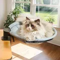 Produktbild: CATISM Hängebett für Katzen 360 ° drehendes Schreibtisch Katzenbett Katzenliege Katzenhängematte katzenkorb zum schlafen Katzen Hängematte Bett 36x38cm bis 20 kg