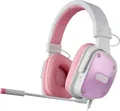 Produktbild: SADES Dpower SA-722 Gaming Headset, weiß/pink, 3,5 mm Klinke, kabelgebunden, Stereo, Over Ear, PC, PS4 u. 5, Xbox, Nintendo Switch