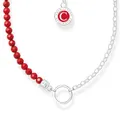 Produktbild: THOMAS SABO Member Charm-Kette rote Beads und Gliederelemente Silber 925 Sterlingsilber, Kaltemail