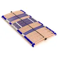 Produktbild: Stabiler Lattenrost 100% BUCHE Lattenrahmen - Nicht verstellbar, starr - SCHULTERFRÄSUNG, 7 Zonen, 44 Federleisten, Härte-Regulierung, Mittelgurt - FIX Comfort 44® - fertig montiert (100x200cm)
