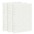 Produktbild: 135 Blätter A5 Papier Kariert, OVISEEN 6 Löcher A5Nachfüllpapier Nachfüllbare Refill Paper Nachfülleinlagen für Notizbuch, Tagbuch, Skizze, Malerei(3 Packungen)