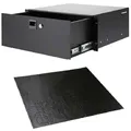 Produktbild: 4HE Rack-Schublade Adam Hall 87404 + Anti-Rutschmatte Nonslip-Rack-Drawer-Liner